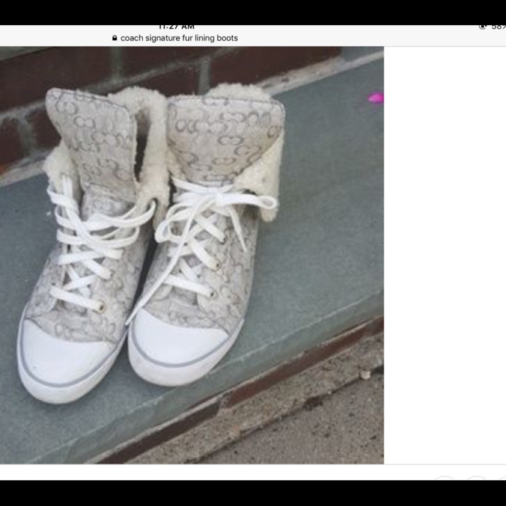 Coach fur boots. Brand new